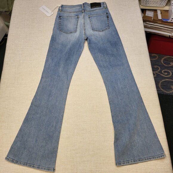 Modern American Women's 26 Flared Denim Jeans Cape Blue Style Emmy NWT MSRP $148 - Picture 9 of 12